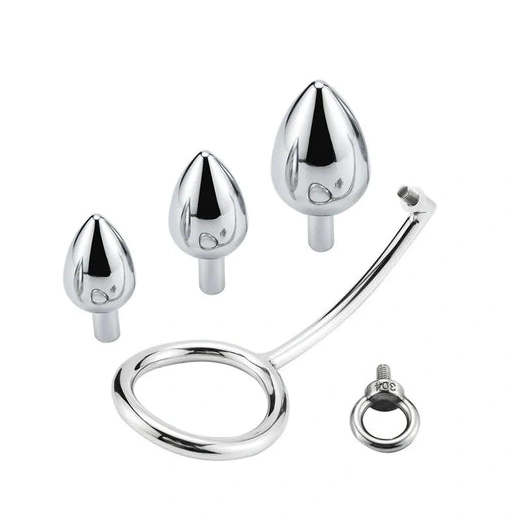 Anal with Steel Set 4663 Hook Ring Stainless Cock DiscreetChoice 0714